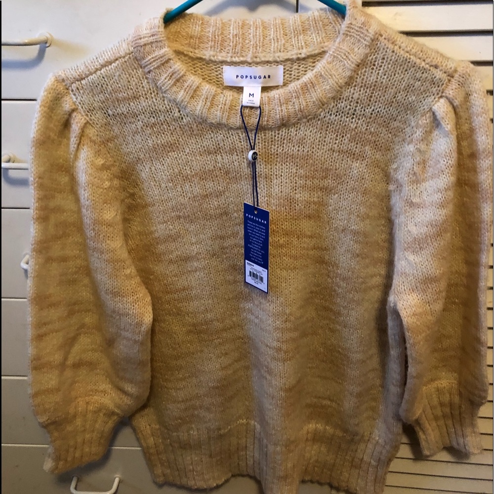 Mellow brown and yellow PopSugar Sweater